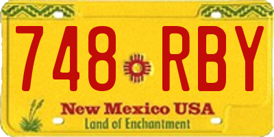 NM license plate 748RBY