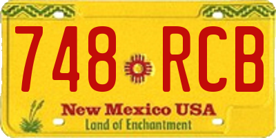 NM license plate 748RCB