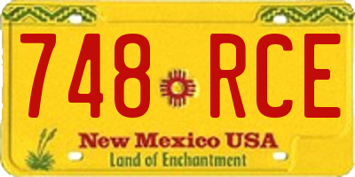 NM license plate 748RCE