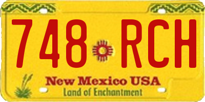 NM license plate 748RCH