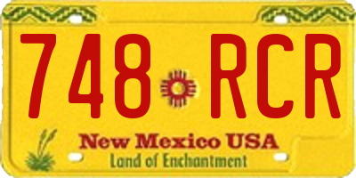 NM license plate 748RCR