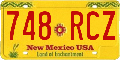 NM license plate 748RCZ