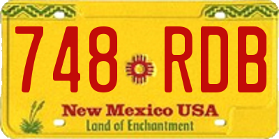 NM license plate 748RDB
