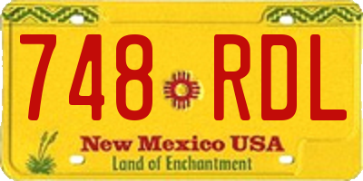 NM license plate 748RDL