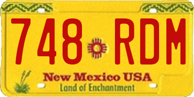 NM license plate 748RDM