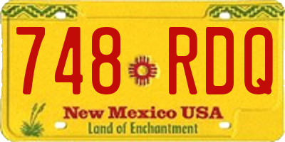 NM license plate 748RDQ