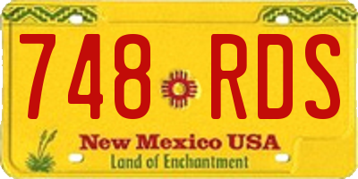 NM license plate 748RDS