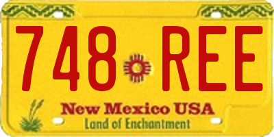 NM license plate 748REE