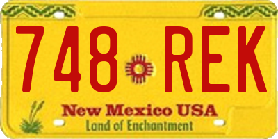 NM license plate 748REK