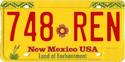 NM license plate 748REN