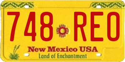 NM license plate 748REO