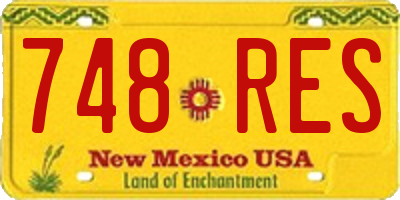 NM license plate 748RES
