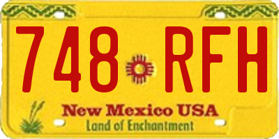 NM license plate 748RFH