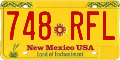 NM license plate 748RFL
