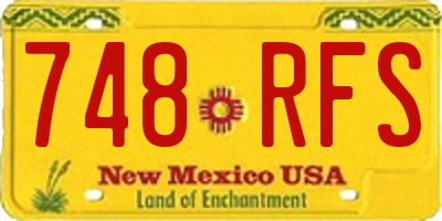 NM license plate 748RFS