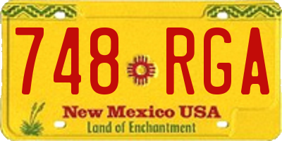 NM license plate 748RGA
