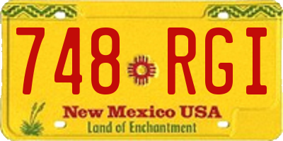 NM license plate 748RGI