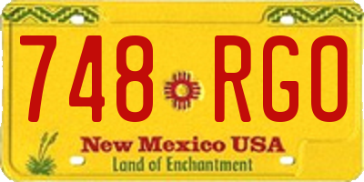 NM license plate 748RGO