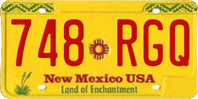 NM license plate 748RGQ