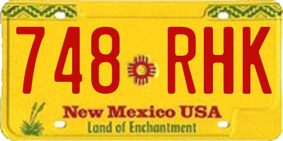 NM license plate 748RHK