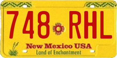 NM license plate 748RHL