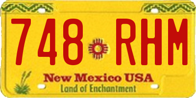 NM license plate 748RHM