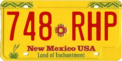 NM license plate 748RHP