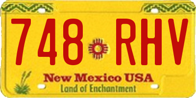 NM license plate 748RHV