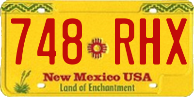 NM license plate 748RHX