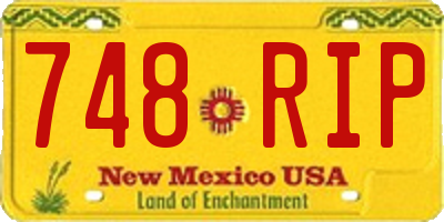NM license plate 748RIP