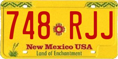 NM license plate 748RJJ
