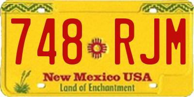 NM license plate 748RJM