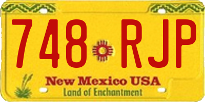 NM license plate 748RJP
