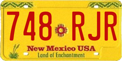 NM license plate 748RJR