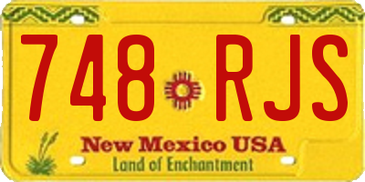NM license plate 748RJS