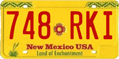 NM license plate 748RKI