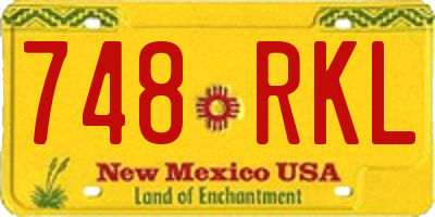 NM license plate 748RKL