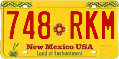 NM license plate 748RKM