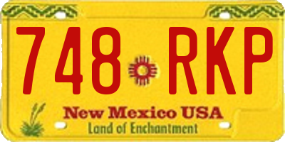 NM license plate 748RKP