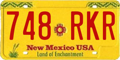 NM license plate 748RKR