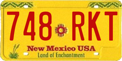 NM license plate 748RKT