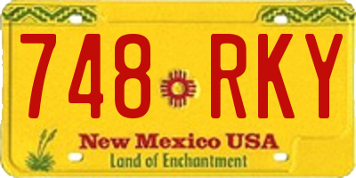 NM license plate 748RKY