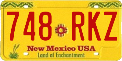 NM license plate 748RKZ