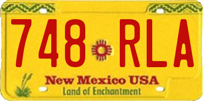NM license plate 748RLA