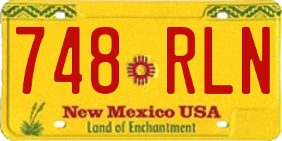 NM license plate 748RLN
