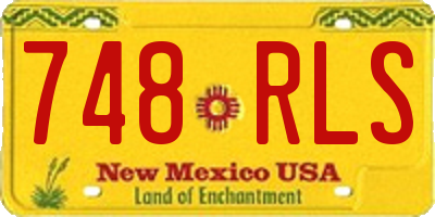 NM license plate 748RLS