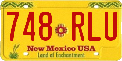 NM license plate 748RLU