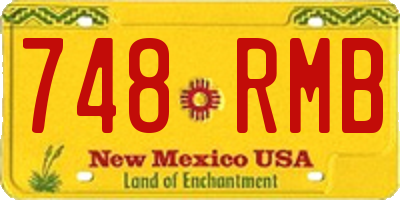NM license plate 748RMB