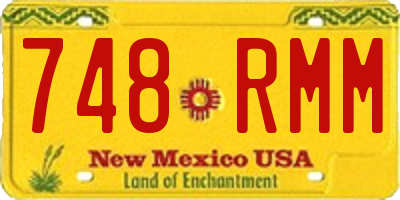 NM license plate 748RMM