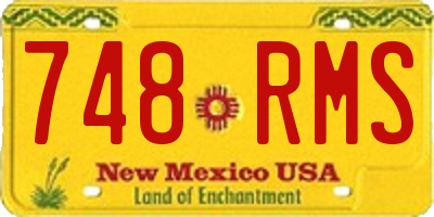 NM license plate 748RMS